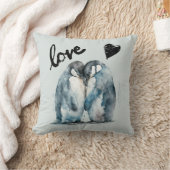 愛のギフトに可愛いペンギンアイディアのためのバレンタイン クッション (ブランケット)