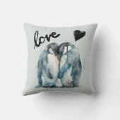 愛のギフトに可愛いペンギンアイディアのためのバレンタイン クッション (裏面)