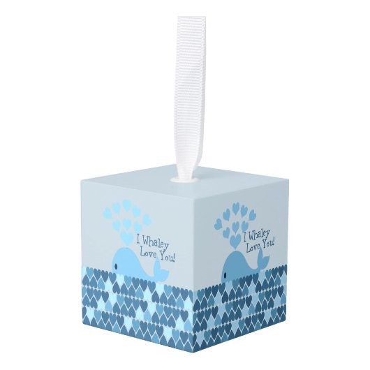 愛のクジラ キューブオーナメント (正面アングル)