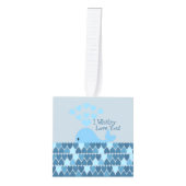 愛のクジラ キューブオーナメント (正面)