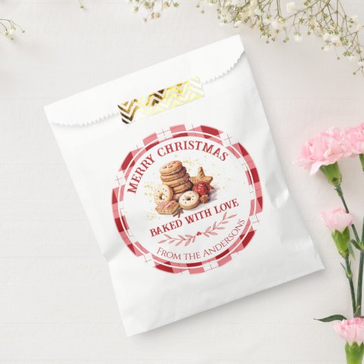 愛のクッキー焼いたとクリスマスクッキーバッグ フェイバーバッグ (封をした状態)