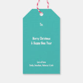 愛のクリスマスと与えかわいクマの雪景色 ギフトタグ (裏面)