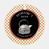 愛のクリスマスに作られる銅のキッチンフード メタルオーナメント (正面)