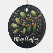 愛のクリスマスに自分自身を包む セラミックオーナメント (左)