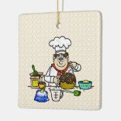 愛のクリスマスの飾りおもしろいで焼く セラミックオーナメント (左)