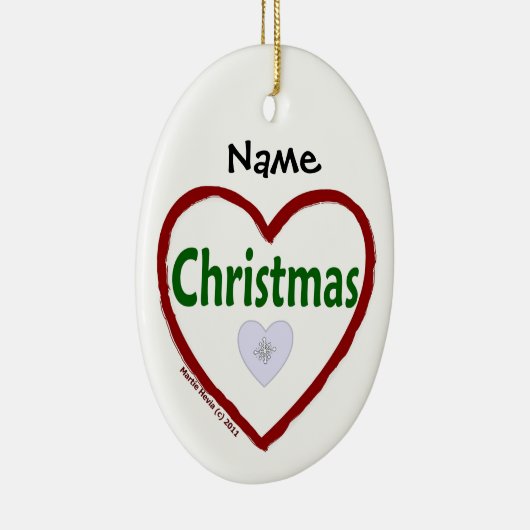 愛のクリスマスオーナメント セラミックオーナメント (右)