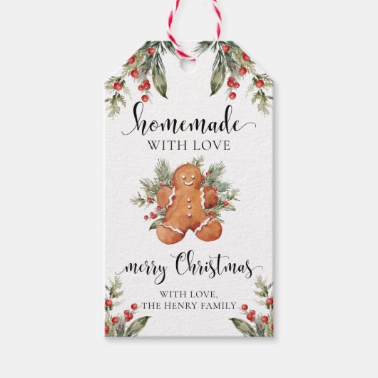 愛のクリスマスギフトタグと自家製 ギフトタグ (正面)