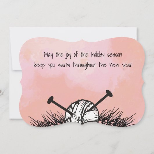 愛のクリスマスニードルで手作りの糸編み物 シーズンカード (裏面)