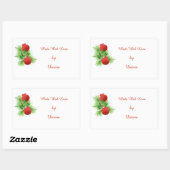 愛のクリスマスラベルで作られる 長方形シール (シート)