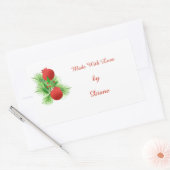 愛のクリスマスラベルで作られる 長方形シール (封筒)