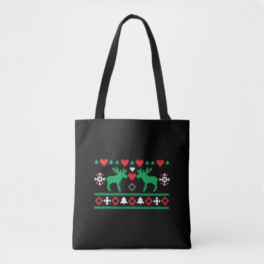 愛のクリスマス醜い トートバッグ (正面)
