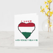 愛のクロスチャーニャ・ノートカード カード (黄色い花)