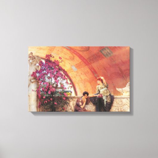 愛のゲームのライバル（アルマ・タデマ著） キャンバスプリント (正面)