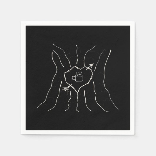 愛のコーヒー スタンダードカクテルナプキン (正面)