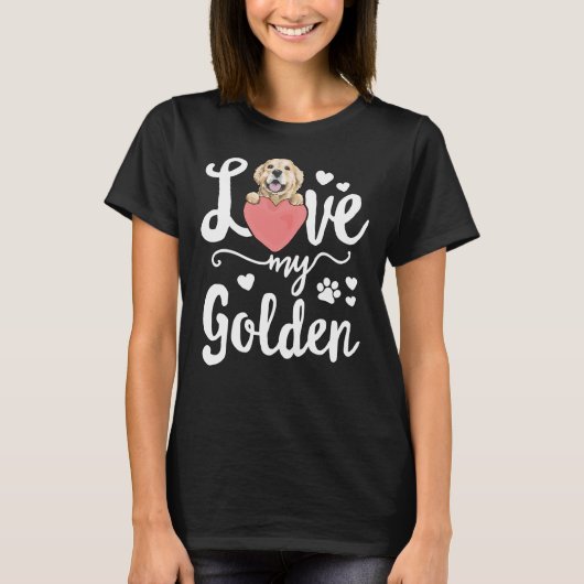 愛のゴールデンレトリバー犬ママ母の養子 Tシャツ (正面)