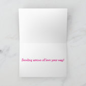 愛のゴールデン・リトリーバーのバレンタインの矢 シーズンカード (内部)