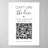 愛のサインを撮れ。白黒QRコ結婚ード ポスター (正面)