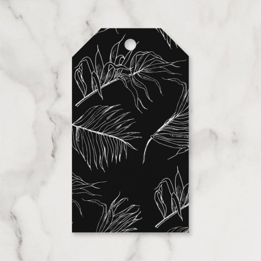 愛のシックな結婚式の引き出物を送る ギフトタグ (裏面)