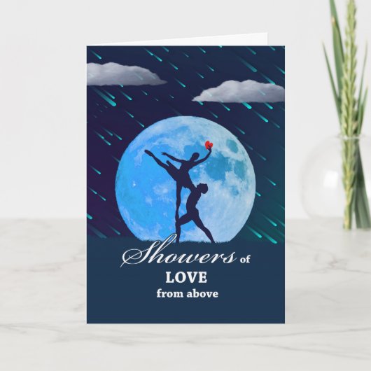 愛のシャワー記念日バレエダンサーの詩 カード (正面)