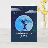 愛のシャワー記念日バレエダンサーの詩 カード (黄色い花)