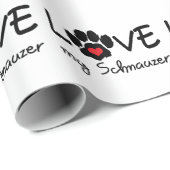 愛のシュナウザー ラッピングペーパー (ロールコーナー)