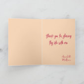 愛のシルエットとフォレストヴァレンティネスのカップル カード (内部)