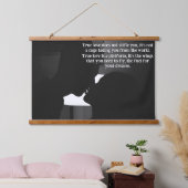 愛のシルエット引用文 吊り下げ型タペストリー (寝室)