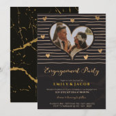 愛のシンフォニー　私たちの婚約のお祝い 招待状 (正面/裏面)