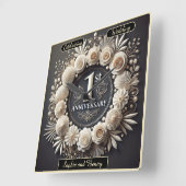 愛のシンボルとしてのペーパーアート スクエア壁時計 (傾斜)