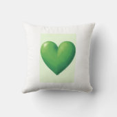 「愛のシンボルをプリントした枕 – 居心地の良い表情 クッション (裏面)