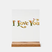 愛のシンボル_美カスタムしいアクリルシンボルや象徴 アクリルサイン (正面)