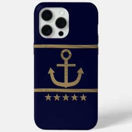 愛のシンボル、金のアンカー iPhone 15 PRO MAXケース