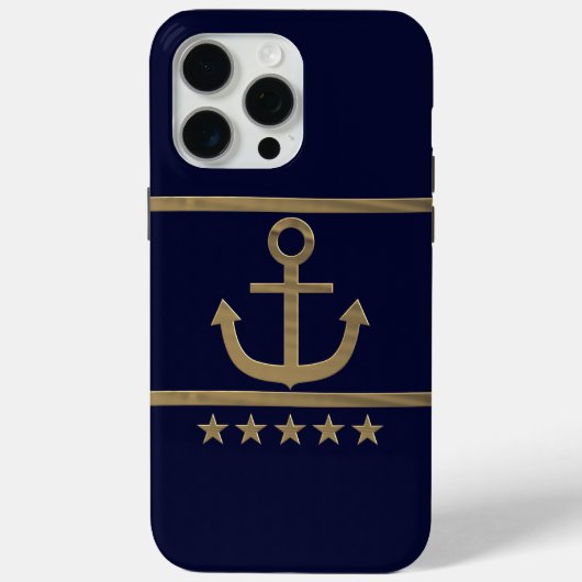 愛のシンボル、金のアンカー Case-Mate iPhoneケース (裏面)