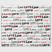 愛のシームレスなパターン。ラブハンド書レタリング ラッピングペーパー (フラット)