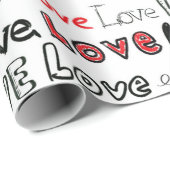 愛のシームレスなパターン。ラブハンド書レタリング ラッピングペーパー (ロールコーナー)