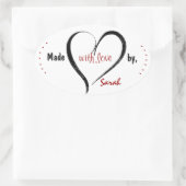 愛のシールで作らカスタムれる 楕円形シール (バッグ)