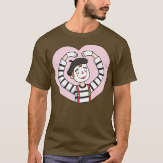 愛のジェスチャーでかわいいMIME Tシャツ