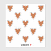 愛のジオメトリ – 赤いオークレーハート-カスタムカット。 シール (シート)