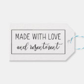 愛のジョークで作られた ギフトタグ (正面(横))