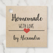 愛のスクリプトの手作りクラフトカスタムメッセージカード フェイバータグ (正面)