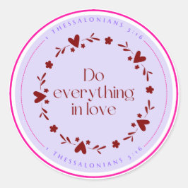 愛のステッカーですべてを行う ラウンドシール