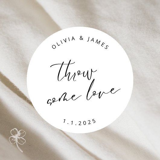 愛のステッカーを投げる ラウンドシール