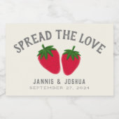 愛のストロベリージャム夫婦のお願いを広める フードラベル (シングルラベル)