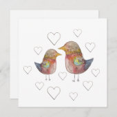 愛のスパロウ、ハートパターン水色 (正面/裏面)