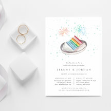 愛のスライス |リハーサルディナー招待状