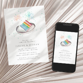 愛のスライス |婚約パーティ招待状 招待状