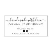 愛のソーシャルメディアのロゴ名で手作り ラバースタンプ (インプリント)