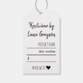 愛のソーシャルメディア価格で作られる ギフトタグ (正面)