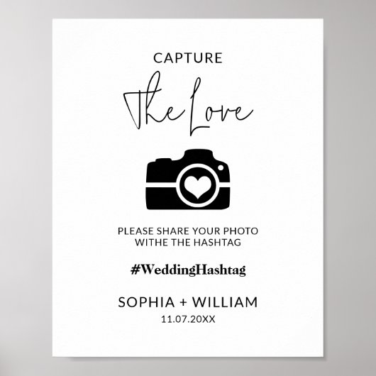 愛のソーシャルメディ結婚アのハッシュタグをキャプチャする ポスター (正面)