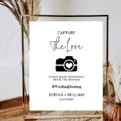 愛のソーシャルメディ結婚アのハッシュタグをキャプチャする ポスター